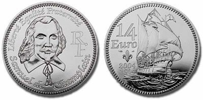 1/4 Euro 2004 Samuel de Champlain 2004 (Parigi)