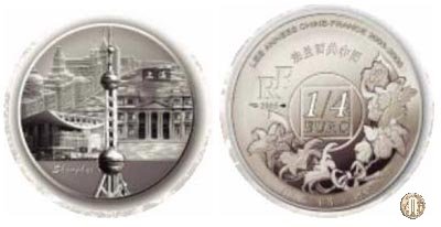 1/4 Euro 2005 Anni dello scambio culturale Francia Cina - Shanghai 2005 (Parigi)