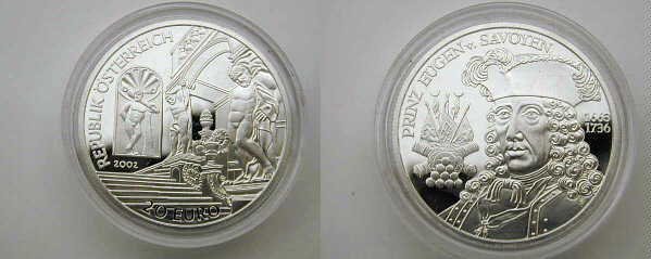 20 Euro 2002 Il Barocco - Principe Eugenio di Savoia 2002 (Vienna)