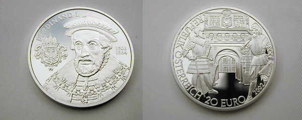 20 Euro 2002 Il Rinascimento - Ferdinando I 2002 (Vienna)