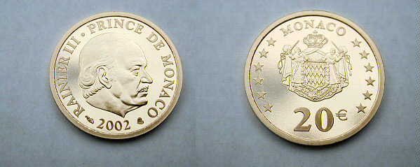 20 Euro 2002 Prima moneta da collezione 2002 (Parigi)