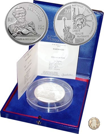 20 Euro 2004 100° Anniversario della morte di Frédéric Auguste Bartholdi 2004 (Parigi)