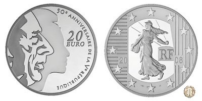 20 Euro 2008 La Seminatrice - 50° Anniversario della V Repubblica 2008 (Parigi)