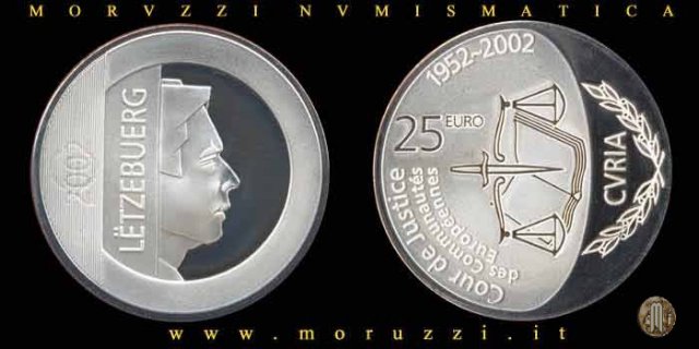 25 Euro 2002 50 anni Corte di Giustizia Comunità EU 2002 (Stoccarda)