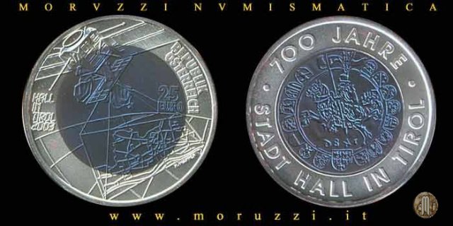 25 Euro 2003 700° Citta' di Hall in Tirol 2003 (Vienna)