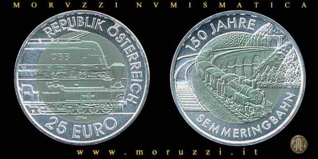 25 Euro 2004 150° Ferrovia Alpina Semmering 2004 (Vienna)