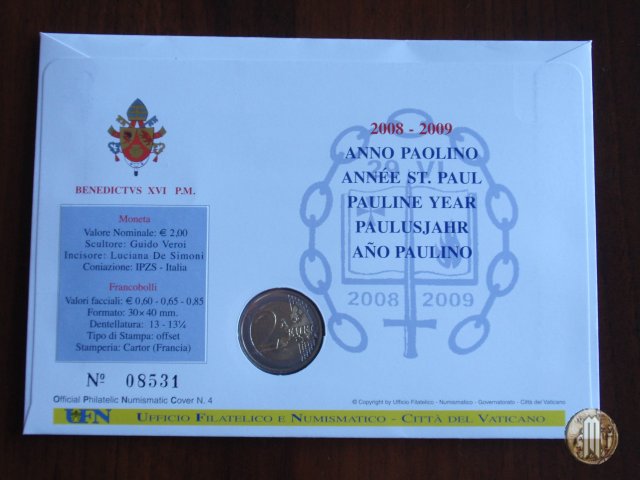 2 Euro 2008 Anno Paolino 2008 (Roma)