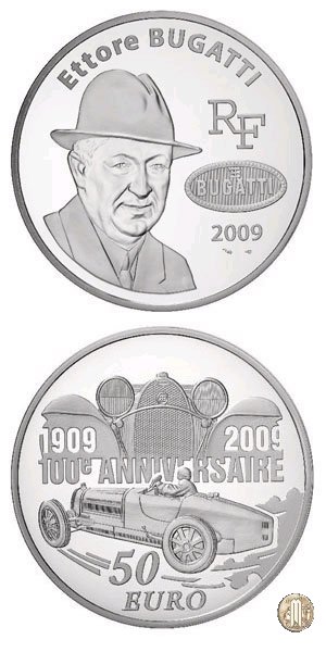 50 Euro 2009 Grandi Industriali - Ettore Bugatti 2009 (Parigi)