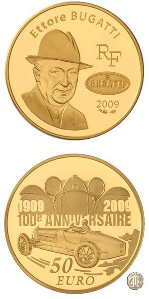 50 Euro 2009 Grandi Industriali - Ettore Bugatti 2009 (Parigi)