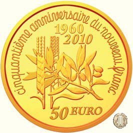 50 Euro 2010 La Seminatrice - 50° anniversario del nuovo Franco 2010 (Parigi)