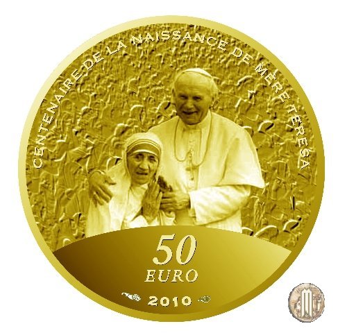 50 Euro 2010 Le Grandi Cause - Centenario della nascita di Madre Teresa 2010 (Parigi)