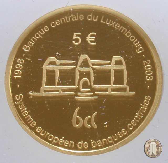 5 Euro 2003 Banca Centrale del Lussemburgo 2003 (Stoccarda)