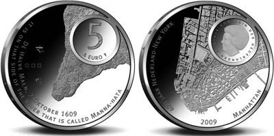 5 Euro 2009 400° Anniv. Olanda-Manhattan 2009 (Utrecht)