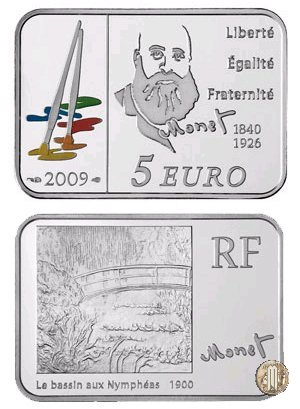 5 Euro 2009 Grandi Pittori - Gli impressionisti - Claude Monet 2009 (Parigi)