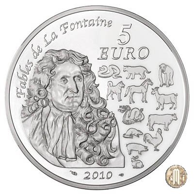 5 Euro 2010 Favole di La Fontaine - Anno della tigre 2010 (Parigi)