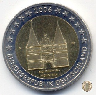 2 Euro 2006 Schleswig-Holstein: Holstentor Lübeck 2006 (Karlsruhe)