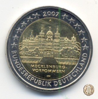 2 Euro 2007 Mecklenburg-Vorpommern: Schweriner Schloss 2007 (Berlino)