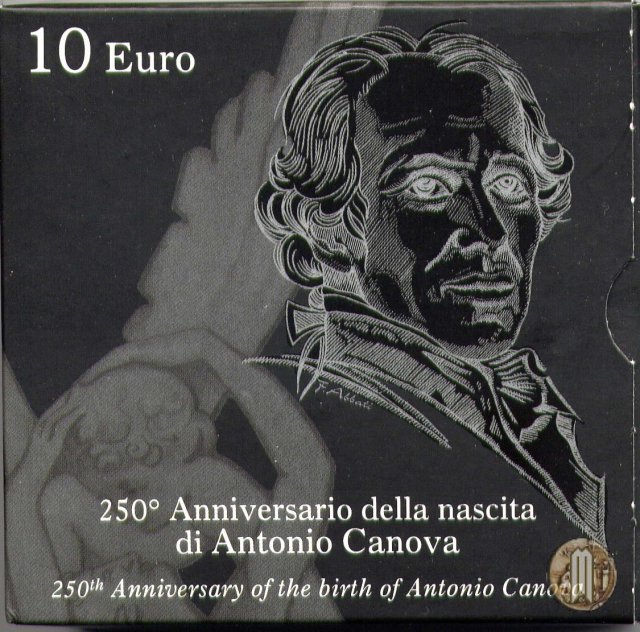 10 Euro 2007 250° Ann. nasc. Antonio Canova 2007 (Roma)