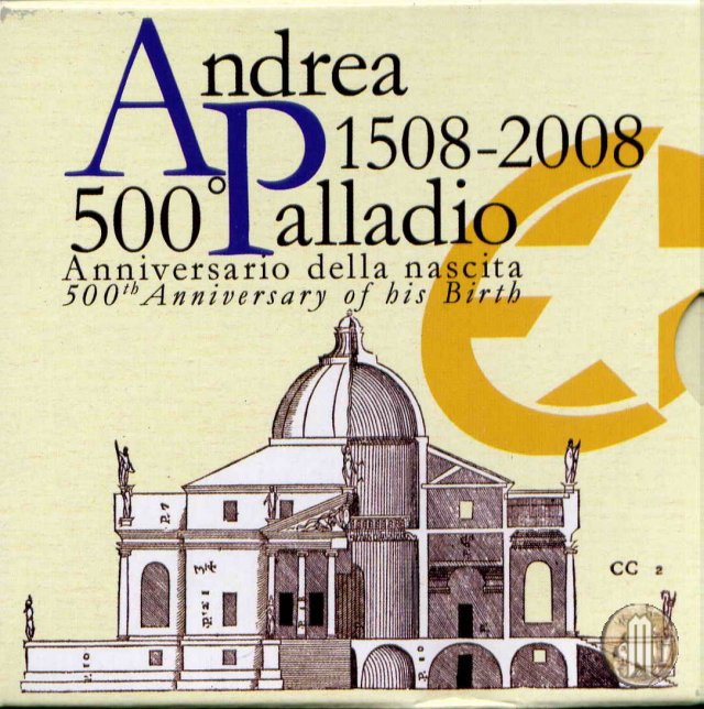 10 Euro 2008 500° Ann. nasc. Andrea Palladio 2008 (Roma)