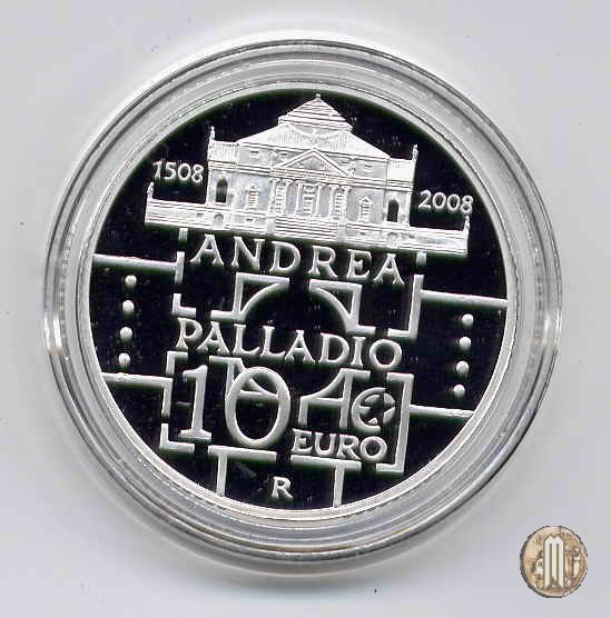 10 Euro 2008 500° Ann. nasc. Andrea Palladio 2008 (Roma)