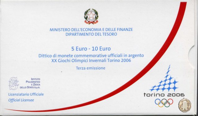 5 Euro 2005 XX Olimpiadi Inv. Torino 2006 -III em. 2005 (Roma)