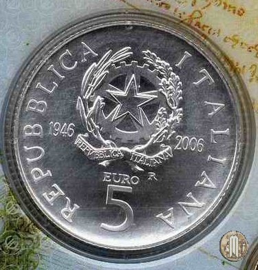 5 Euro 2006 60° Ann. nascita Rep. Italiana 2006 (Roma)