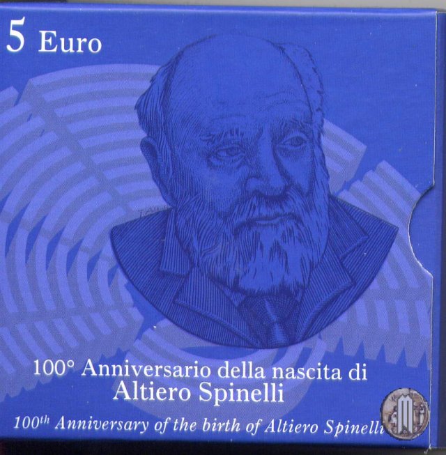 5 Euro 2007 100° Ann. nasc. Altiero Spinelli 2007 (Roma)