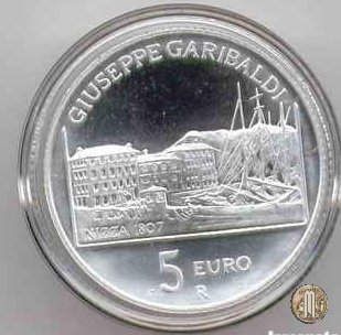 5 Euro 2007 200° Ann. nasc. Giuseppe Garibaldi 2007 (Roma)