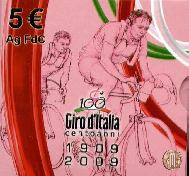5 Euro 2009 100&deg; Ann. Giro d'Italia 2009 (Roma)