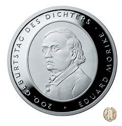 10 Euro 2004 200° Anniversario della Nascita del Poeta Eduard Mörike 2004 (Stoccarda)