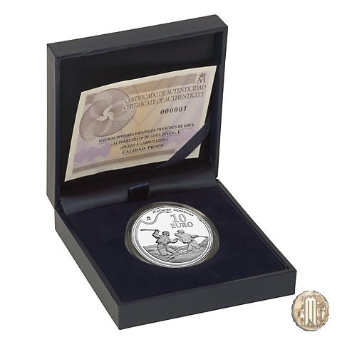 10 Euro 2010 Pittori Spagnoli III Serie - Goya - <i>Duelo a garrotazos</i> 2010 (Madrid)