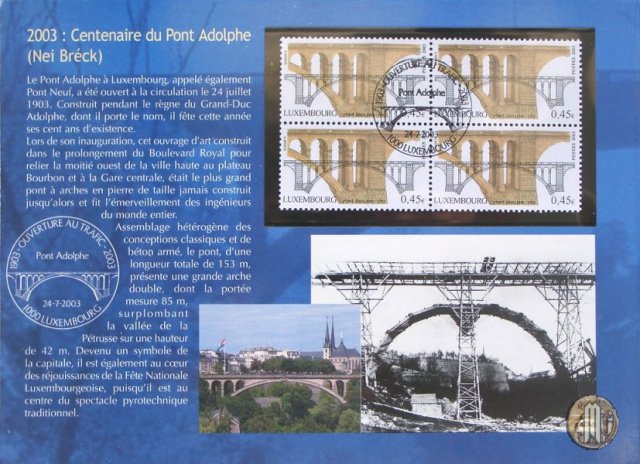 Lussemburgo 2003 FdC - P&T Philately 2003 (Utrecht)