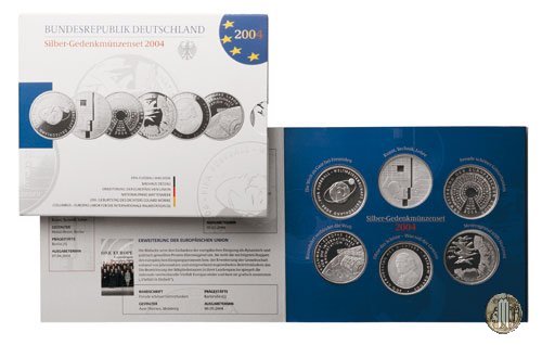 Set Commemorative in Argento 2004 2004 (Amburgo:Berlino:Karlsruhe:Monaco:Stoccarda)