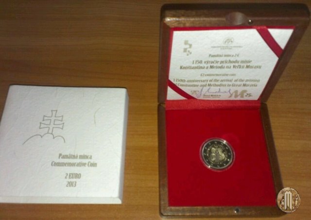 2 Euro 2013 1150° anniv. missione Costantino e Metodio nella Grande Moravia 2013 (Kremnica)