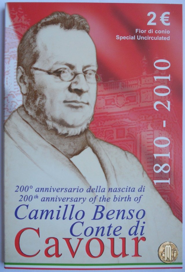 2 Euro 2010 200° Anniversario della Nascita di Cavour 2010 (Roma)