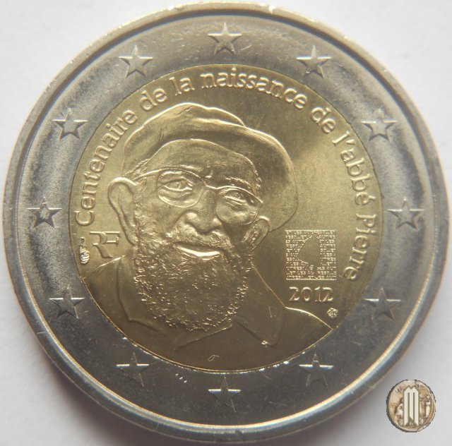 2 Euro 2012 100° anniv. nascita Abbé Pierre 2012 (Parigi)