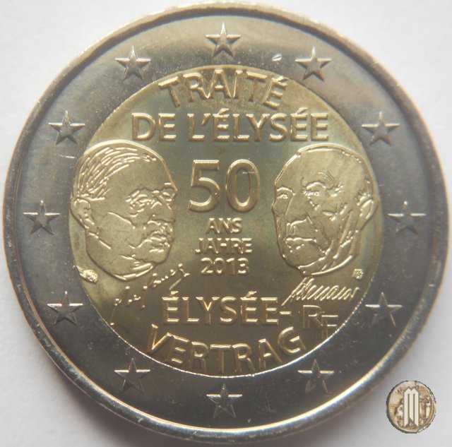 2 Euro 2013 50° anniv. Trattato dellEliseo 2013 (Parigi)