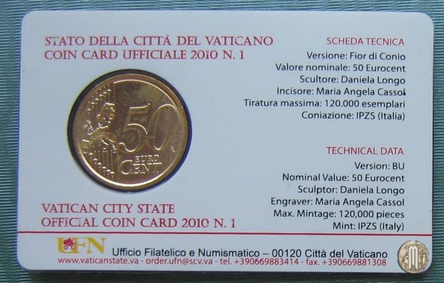 50 centesimi di Euro 2010 (Roma)