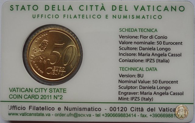 50 centesimi di Euro 2011 (Roma)