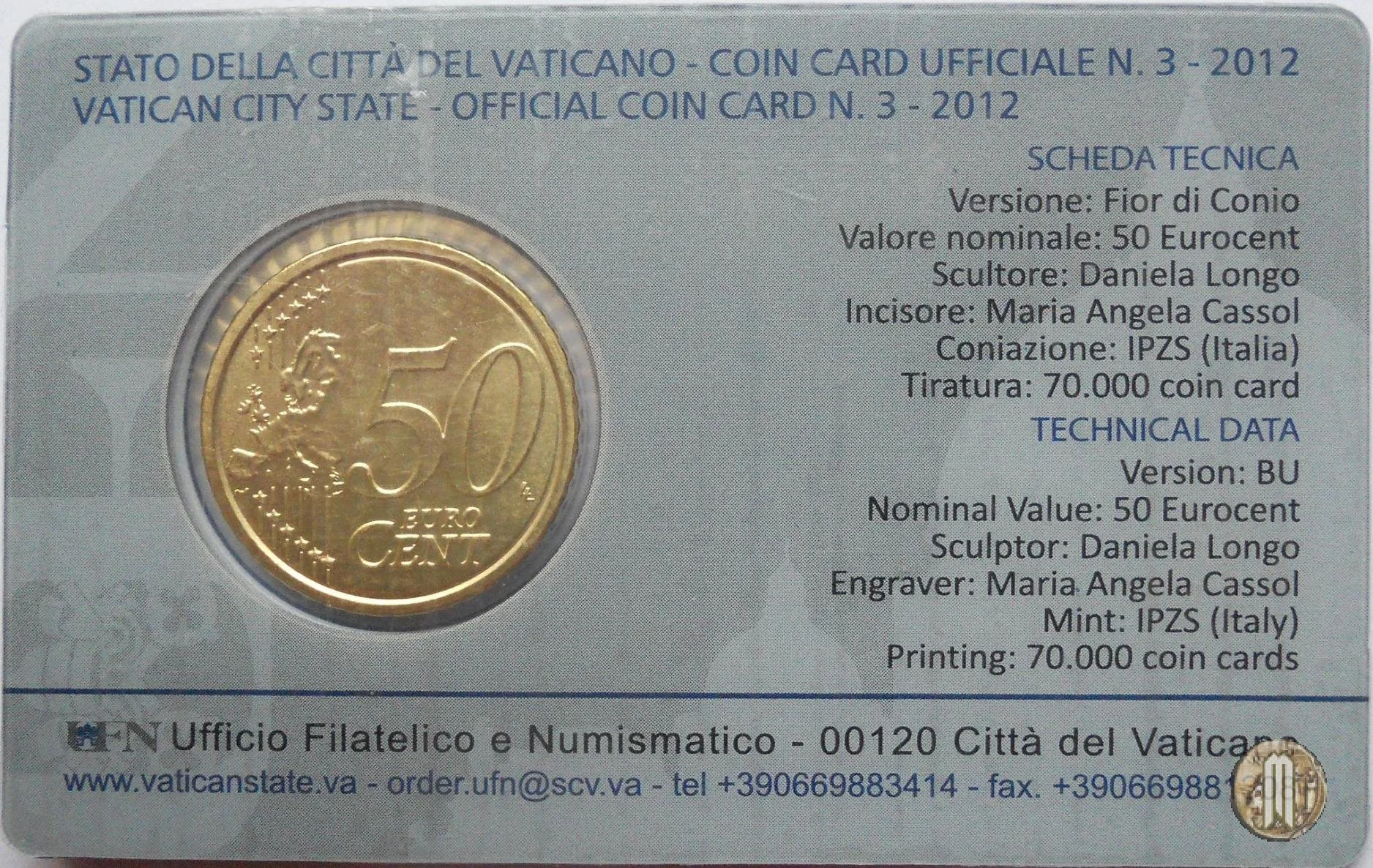 50 centesimi di Euro 2012 (Roma)