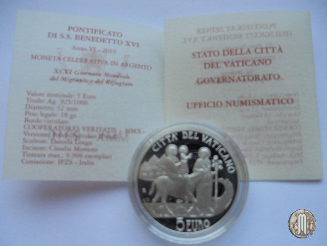 5 Euro 2010 96^ Giornata Mondiale del Migrante e del Rifugiato 2010 (Roma)