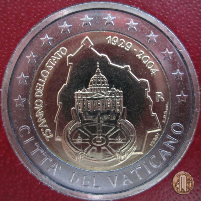 2 Euro 2004 75° Anniversario della Fondazione della Città del Vaticano 2004 (Roma)