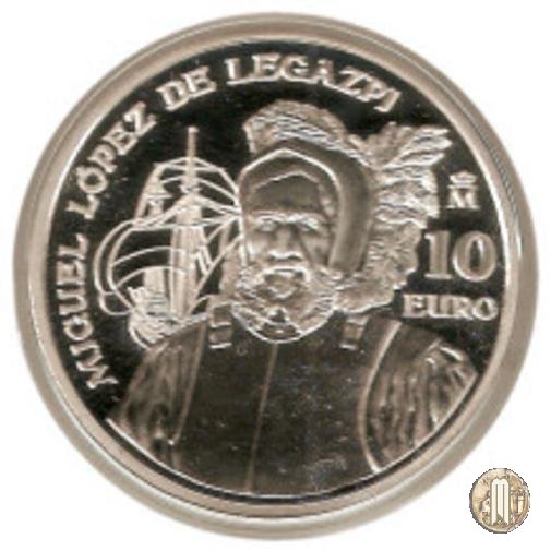 10 Euro 2003 500 ° Anniversario della nascita di Miguel Lopez de Legazpi 2003