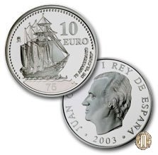 10 Euro 2003 75° Anniversario della nave Juan Sebastian de Elcano 2003 (Madrid)