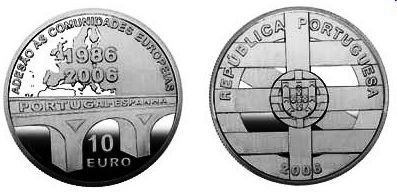 10 Euro 2006 20° ann. Dell'adesione del Portogallo alla Comunità Europea 2006 (Lisbona)