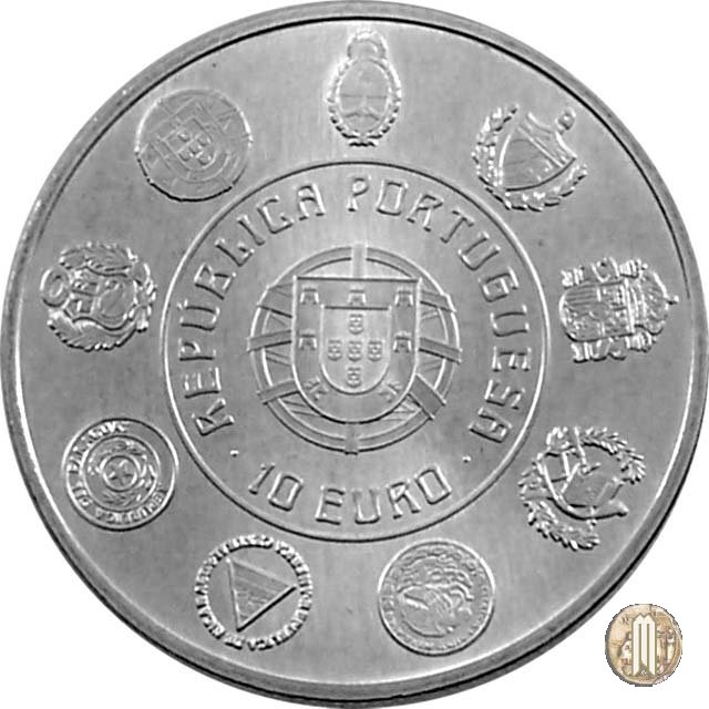 10 Euro 2010 VIII Serie Ibero-Americana - O Escudo Moneta storica 2010 (Lisbona)