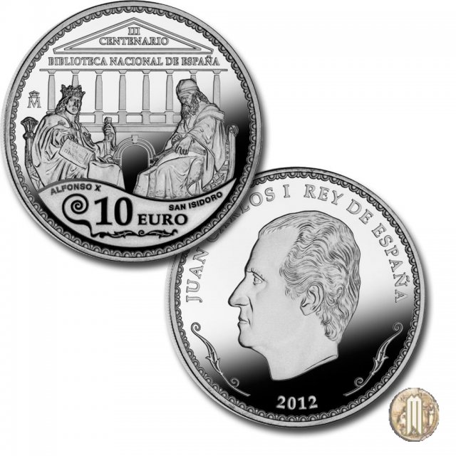 10 Euro 2012 III centenario della Biblioteca nazionale 2012 (Madrid)