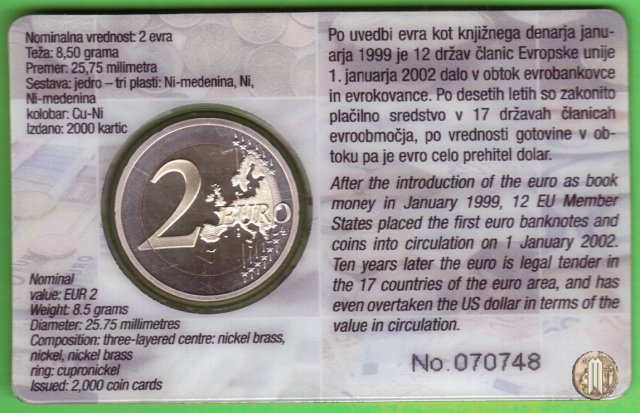 2 Euro 2012 10 anni di banconote e monete in euro 2012 (Kremnica)