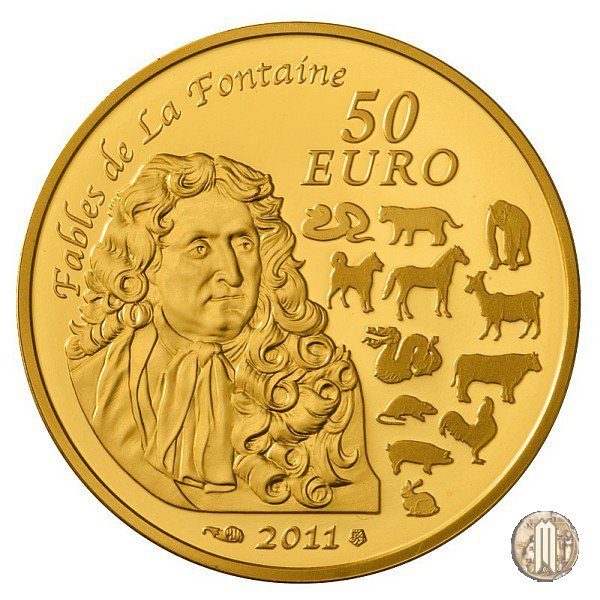 50 Euro 2011 Favole di La Fontaine - Anno del Coniglio 2011 (Parigi)