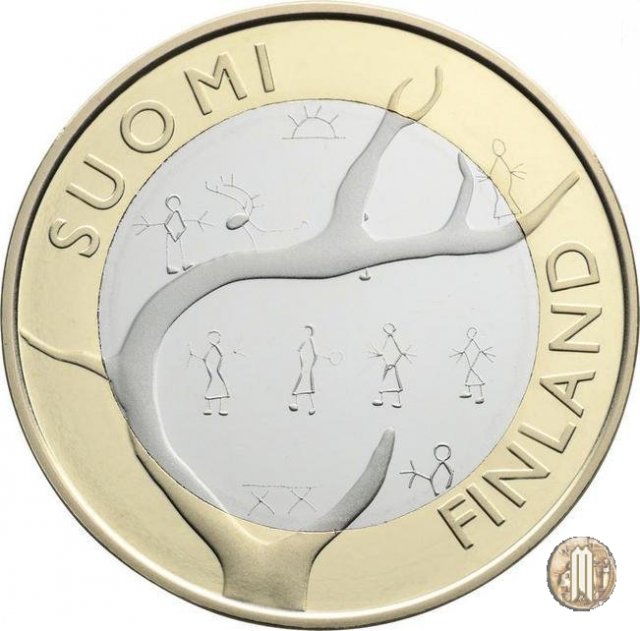 5 Euro 2011 Lapponia - Le Monete delle Provincie Storiche della Finlandia 2011 (Vantaa)